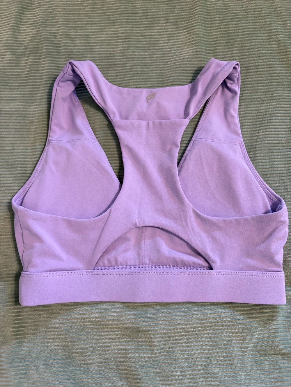 Fabletics Lavender Racerback Sports Bra with Gradient Logo - Picture 2 of 2